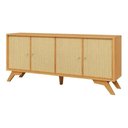 Ver imagem 4 de Balcão 180cm c/ 4 Portas c/ Palha Natural - Carvalho Rose
