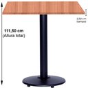 Ver imagem 2 de Mesa Bistrô Ferro Preto 111,50 Cm (alt) Disco Redondo Tampo Mdp Quadrado 80 Cm (larg) X 2,50 Cm (