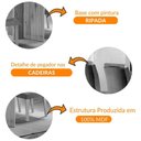 Ver imagem 4 de Mesa Olímpia 120cm Mdf Vidro Canto Reto Com 4 Cadeiras Carol