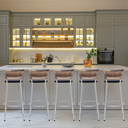 Ver imagem 6 de Kit 5 Banqueta Bistro para Cozinha Junco Cappuccino Àrea Gourmet Balcão Bancada bares Churrasqueira