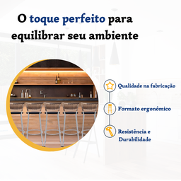 Kit 5 Banqueta Bistro para Cozinha Junco Cappuccino Àrea Gourmet Balcão Bancada bares Churrasqueira - 3