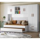 Ver imagem 2 de Dormitório Infantil Modulado Ônix 4 Peças Bicama Flex Peternella
