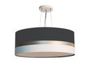 Ver imagem 1 de Lustre Pendente Preto Faixas Bronze Cúpula 50x15 Tom Luz