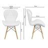 Cadeira Estofada Eiffel Slim Wood Pés de Madeira - Branco - 7