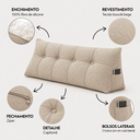 Ver imagem 5 de Almofada Encosto Triangular Cama Leitura Cabeceira Boucle