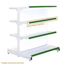 Ver imagem 2 de Kit - 10 Porta Etiqueta Simples 90 Cm Verde com Acrílico New Plus/plus - Sa Gôndolas