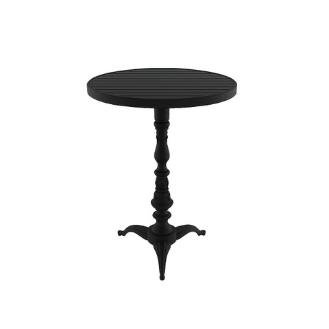 Mesa Bistrô Alta Veroninha com Tampo em Alumínio Preto 106cm