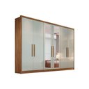 Ver imagem 1 de Guarda Roupa Casal 6 Portas c/ Espelho e 6 Gavetas Robust Plus Freijó/FendiOff - Novo Horizonte