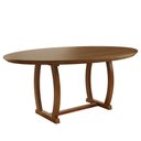 Ver imagem 1 de Mesa de Jantar Oval com Base de Madeira Maciça - Zara -1,80 x 1,0 metros - Requinte Salas