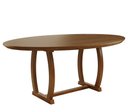 Ver imagem 1 de Mesa de Jantar Oval com Base de Madeira Maciça - Zara -1,80 x 1,0 metros - Requinte Salas