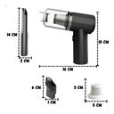 Ver imagem 5 de Aspirador de Pó Portátil Mini 3 em 1 sem Fio 120W com Filtro Lavável 110V