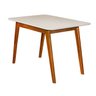 Mesa de Jantar Atlanta 1,18 Cm Premium Estilo Moderno Sala Pés em Madeira Maciça Cor Off White - 3