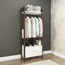Ver imagem 1 de Armário Closet com 2 Gavetas Multimóveis CR35001 Branco/Nogal