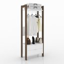 Ver imagem 2 de Armário Closet com 2 Gavetas Multimóveis CR35001 Branco/Nogal