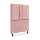 Ver imagem 3 de Cabeceira Estofada Solteiro Carla 90 Cm Veludo Rosê com Frame