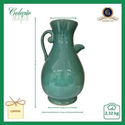 Vaso de Cerâmica Verde Estonado da Coleção Acqua: Elegância e Frescor para Seu Lar - 5