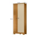 Ver imagem 4 de Guarda-Roupa Solteiro com 2 Portas e Chave 70,5cm Multimóveis CR35679 Madeirado/Off White