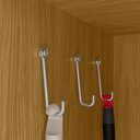 Ver imagem 6 de Guarda-Roupa Solteiro com 2 Portas e Chave 70,5cm Multimóveis CR35679 Madeirado/Off White