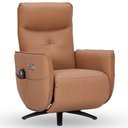 Ver imagem 2 de Poltrona de Massagem Reclinável Elétrica com Aquecimento Bravinni L07 Couríssimo Caramelo - Lyam