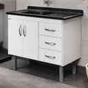 Ver imagem 2 de Armário para Cozinha Tóquio 95,2cm Branco - 539102 - a.J. Rorato Armario Cozinha 95,2cm Toquio Branc