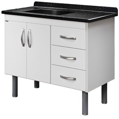 Armário para Cozinha Tóquio 95,2cm Branco - 539102 - a.J. Rorato Armario Cozinha 95,2cm Toquio Branc