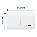 Ver imagem 2 de Kit Suporte Papel Higiênico Rolão + Saboneteira Líquida C/Reservatório 400ml + Dispenser Interfolha 