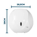 Ver mais imagens de Kit Suporte Papel Higiênico Rolão + Saboneteira Líquida C/Reservatório 400ml + Dispenser Interfolha 