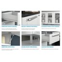 Ver imagem 5 de Cozinha Completa Branca em Aço 4 Peças Luce