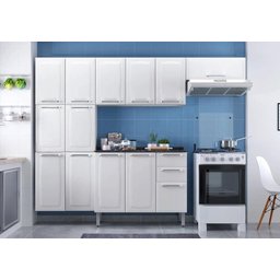 Cozinha Completa Branca em Aço 4 Peças Luce - 1