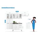 Ver imagem 2 de Cozinha Completa Branca em Aço 4 Peças Luce