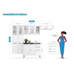 Cozinha Completa Branca em Aço 4 Peças Luce - 2