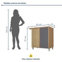 Ver imagem 3 de Balcão de Canto 1 Porta Condessa Cinza/Carvalho Titânio