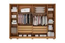 Ver imagem 3 de Guarda-Roupas 6 Portas Ripado Evo com Pés Cinamomo