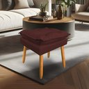 Ver imagem 2 de Kit 2 Puffs Decorativo Opala Suede Marsala Pés Palito Sky Mobile