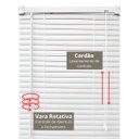 Ver imagem 4 de Cortina Persiana Horizontal Branco L=1,20m X A=1,30m Pvc + Broca Vídea Parede Concreto 6mm X 100mm