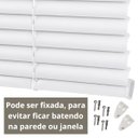 Ver imagem 6 de Cortina Persiana Horizontal Branco L=1,20m X A=1,30m Pvc + Broca Vídea Parede Concreto 6mm X 100mm