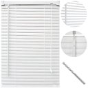 Ver imagem 1 de Cortina Persiana Horizontal Branco L=1,20m X A=1,30m Pvc + Broca Vídea Parede Concreto 6mm X 100mm