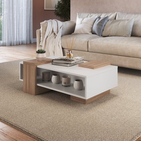 Mesa de Centro Geometrica com Nicho Decorativo
