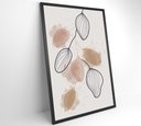 Ver imagem 3 de Quadro Abstrato Folhas - 90x60 Cm - Vidro Impresso
