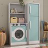 Lavanderia de Brinquedo para Crianças com Armário Infantil 100% Mdf:menta - 1