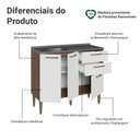 Ver imagem 4 de Balcão de Cozinha com Pia 105 cm 3 Portas 2 Gavetas Rustic/Branco Lille Madesa