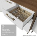 Ver mais imagens de Balcão de Cozinha com Pia 105 cm 3 Portas 2 Gavetas Rustic/Branco Lille Madesa