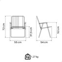 Ver imagem 3 de Kit 06 Cadeiras de Praia Tramontina Samoa Alta em Alumínio com Assento Laranja e Amarelo 92900001