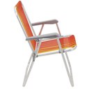 Ver imagem 6 de Kit 06 Cadeiras de Praia Tramontina Samoa Alta em Alumínio com Assento Laranja e Amarelo 92900001