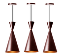 Ver imagem 1 de Kit 3 Lustres Pendentes Moscou Para Mesa Balcão Gourmet Cor: Marrom
