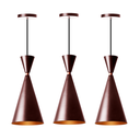 Ver imagem 1 de Kit 3 Lustres Pendentes Moscou Para Mesa Balcão Gourmet Cor: Marrom