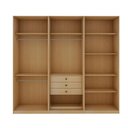Ver imagem 4 de Guarda Roupa 239 Cm 6 Portas 3 Gavetas e Cabideiros 100% Mdf Cor:savana com Branco