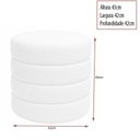 Ver imagem 4 de Puff Redondo Layer Bouclé Off White - Sallar Home