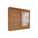 Ver imagem 1 de Guarda Roupa Casal 2 Portas de Correr (1 C/ Espelho) e 8 Gavetas Florença Cinamomo - Panan