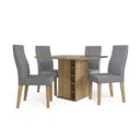 Ver imagem 2 de Conjunto Sala de Jantar Mesa Tampo Vidro e 4 Cadeiras Camélia Kappesberg